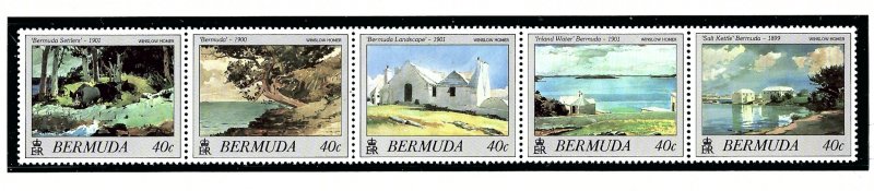 Bermuda 519-23 MNH 1987 from booklet pane (been folded)    (ap1485)