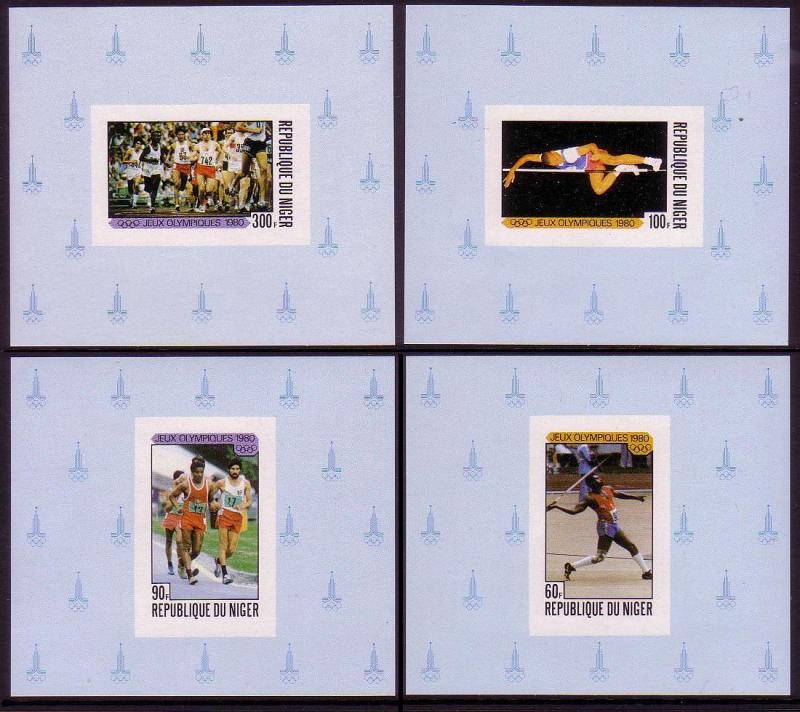 Niger Summer Olympics Moscow 1980 4v Deluxe SG#797-800 MI#695-698