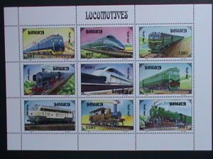 MONGOLIA STAMP-1997 SC#2255J LOCOMOTIVES MNH SHEET. VERY RARE