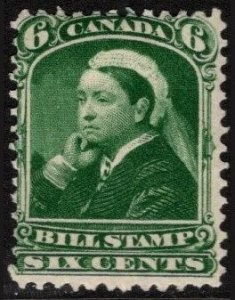1868 Canada Van Dam #- FB43 6 Cents Queen Victoria Third Issue Bill Stamp