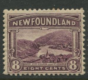 Newfoundland -Scott 137 -Pictorial Definitive Issue -1923 - MH -Single 8c Stamp