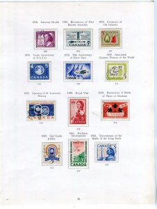 CANADA; 1958-60 early QEII issues fine used LOT of values