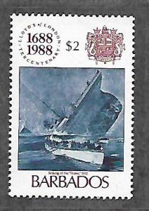 BARBADOS 734 MNH SINKING OF THE TITANIC