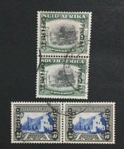 MOMEN: SOUTH AFRICA SG #O49,O51 1950-4 USED LOT #60025