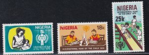 Nigeria # 376-378, International Year of the Child, Mint NH, 1/2 Cat.