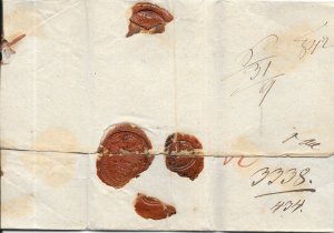 Czech Republic Stampless Cover - Bilin to Prague - 1842 or 1845