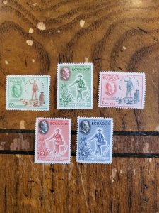 Stamps Ecuador Scott #C193-7 nh