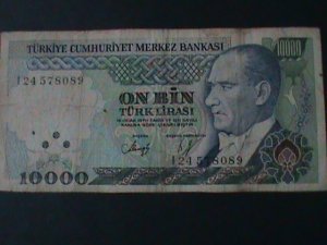 ​TURKEY-1970-CENTRAL BANK LAW OCAK-14-$10000 LIRA.CIR-54 YEARS OLD-WATER MARK