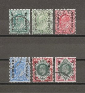 BECHUANALAND 1904/13 SG 66/71 USED Cat £328