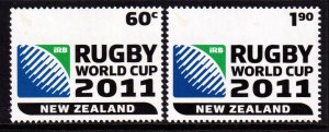 New Zealand 2010 Rugby World Cup Complete Mint MNH Set SC 2328-2329