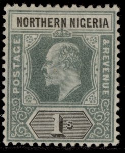 NORTHERN NIGERIA EDVII SG16, 1s green & black, M MINT.