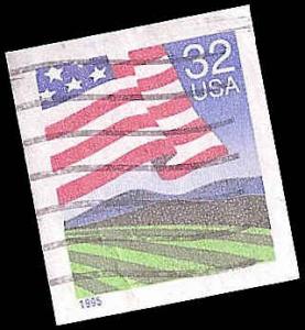 # 2919 USED FLAG OVER FIELD