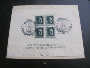 Germany 1937 USED SC B106 SS ON COVER VF  100 EUROS (204) NEW COLLECTION