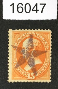 MOMEN: US STAMPS # 189 FANCY STAR USED LOT #16047