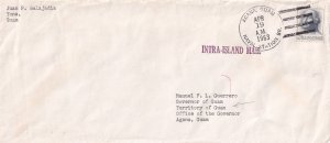 Yona, Guam to Naval Station Agana, Guam 1963 Inter-Island Mail (N8264)