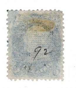 United States Scott # 92 - Used, Blue Cancel