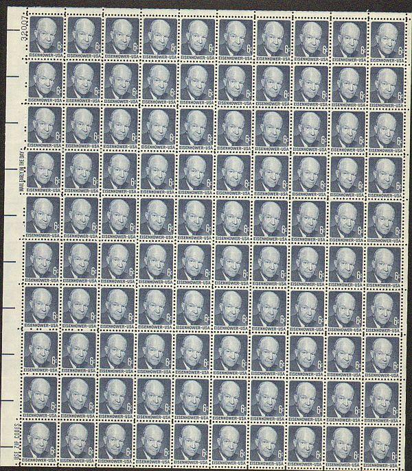 US #1393 Mint Sheet Eisenhower president