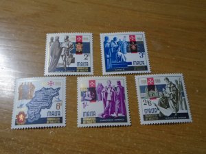 Malta  #  348-52   MNH
