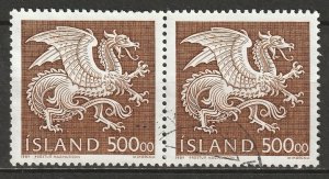 Iceland 1989 Sc 677 pair used