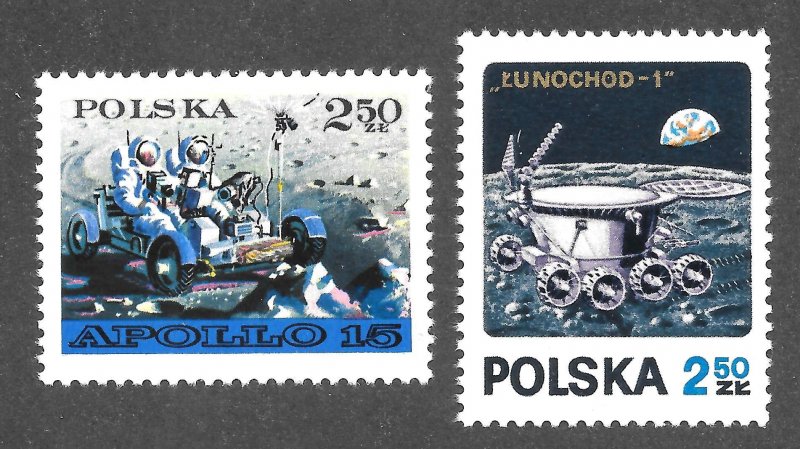 Poland Scott 1850-51 MNHOG - 1971 Apollo 15 Lunar Mission