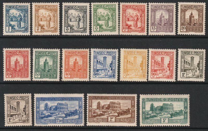 Tunisia 1931 Sc 122-39 partial set MLH*