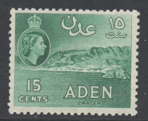 Aden Scott 50 - SG53, 1953 Elizabeth II 15c MH*