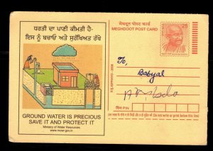 India - #UX**  Ghandhi Postal Card - Used