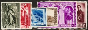 Belgium Stamps # B250-55 MNH VF Scott Value $30.25