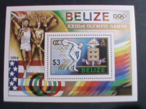 BELIZE-1984- 23RD SUMMER OLYMPIC GAMES -SCOTT NOT LISTED-RARE- MNH-S/S-VF