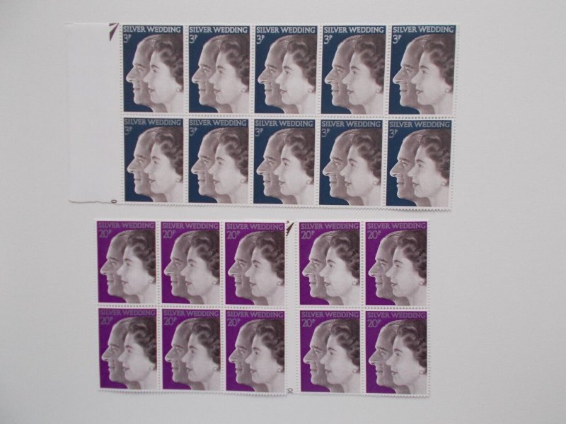 GB Wholesale Offer 1972 Silver Wedding  x 10 Sets U/M Great Price + FREE p&p