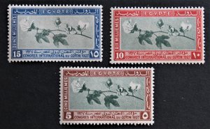 Egypt #125-127 MH Complete Set Cotton 1927