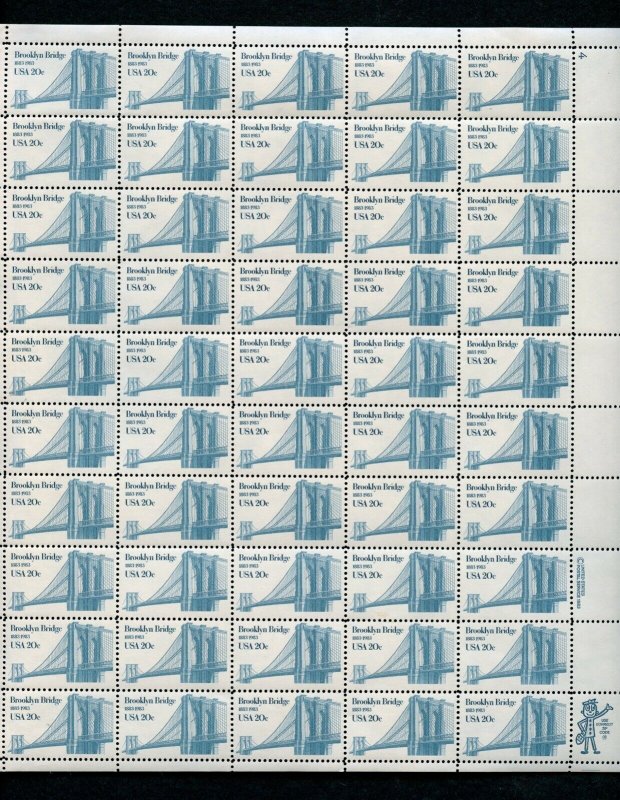 US Scott 2041 Brooklyn Bridge  Full Mint  Sheet of 50 