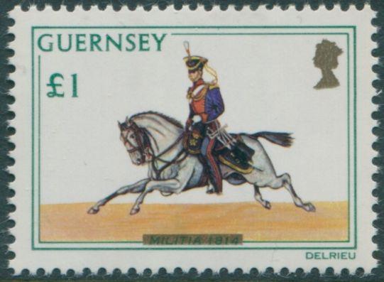 Guernsey 1974 SG113 £1 Militia MNH