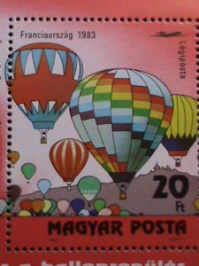 HUNGARY-1983 200TH ANNIVERSARY-HOT BALLONS MNH S/S SHEET.-VERY FINE