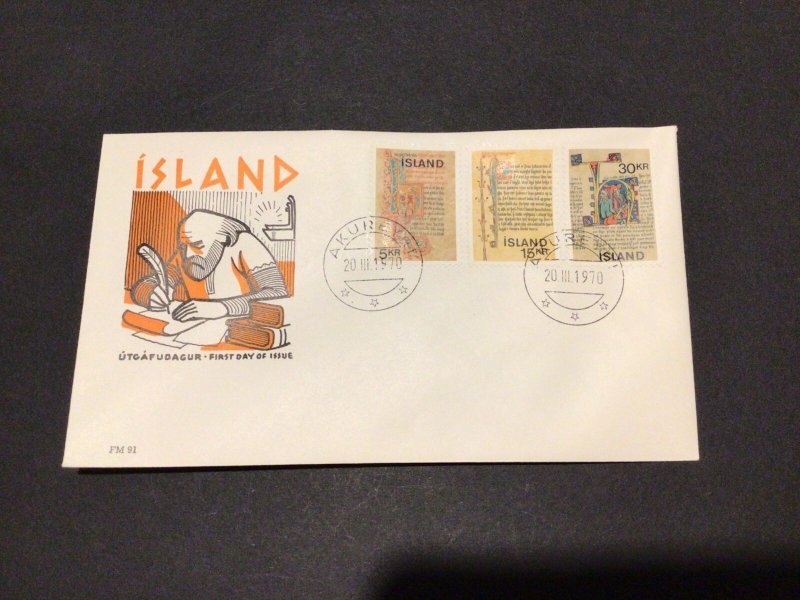 Iceland 1970 Icelandic Manuscripts first day issue postal cover Ref 60338 