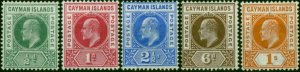 Cayman Islands 1902 Set of 5 SG3-7 Fine & Fresh MM