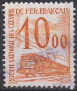 France 1960 10f Yellow Fine Used Parcel Post