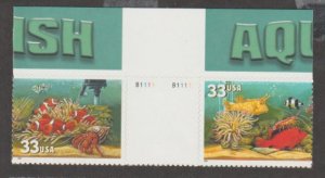 U.S. Scott #3317-3320 Aquarium Fish Stamps - Mint NH Vertical Gutter Pair