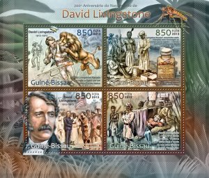 GUINEA BISSAU - 2013 - David Livingstone - Perf 4v Sheet - Mint Never Hinged