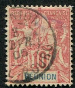 Reunion SC# 40 Navigation & Commerce 10c, partial CDS