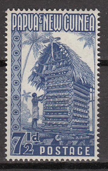 Papua New Guinea - 1952 7 1/2p Kiziwin yam House Sc# 129 - MNH - (561)