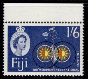 FIJI QEII SG318, 1s 6d red, yellow, gold, black & blue, NH MINT.