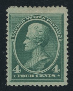 USA 211 - 4 cent Blue Green - F/VF Mint hinged OG - Cat $225.00