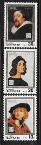 Korea 1990 Rembrandt Raphael Rubens Sc 2913-2915 MNH A3773