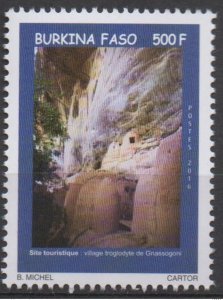 Burkina Faso 2016 tourist site cave village of Gnassogoni 1 val. MNH-