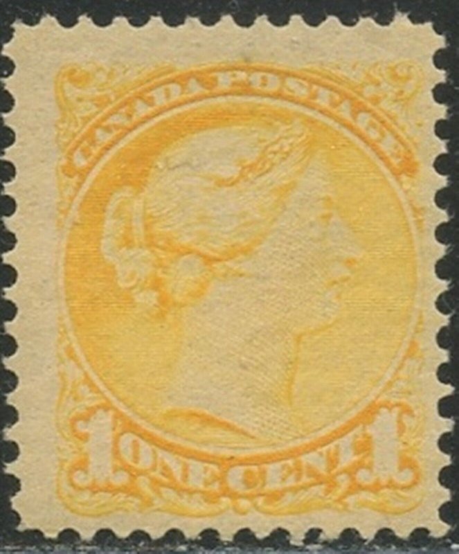 CANADA Sc#35 1870-89 1c Yellow Small Queen OG Mint LH