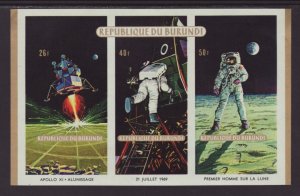 Burundi 302 Moon Landing Imperf Souvenir Sheet MNH VF