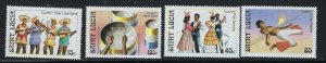 St Lucia 862-65 MNH 1986 Music and Dancing (ap9513)