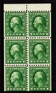 #498e Washington Booklet Pane  - MNH