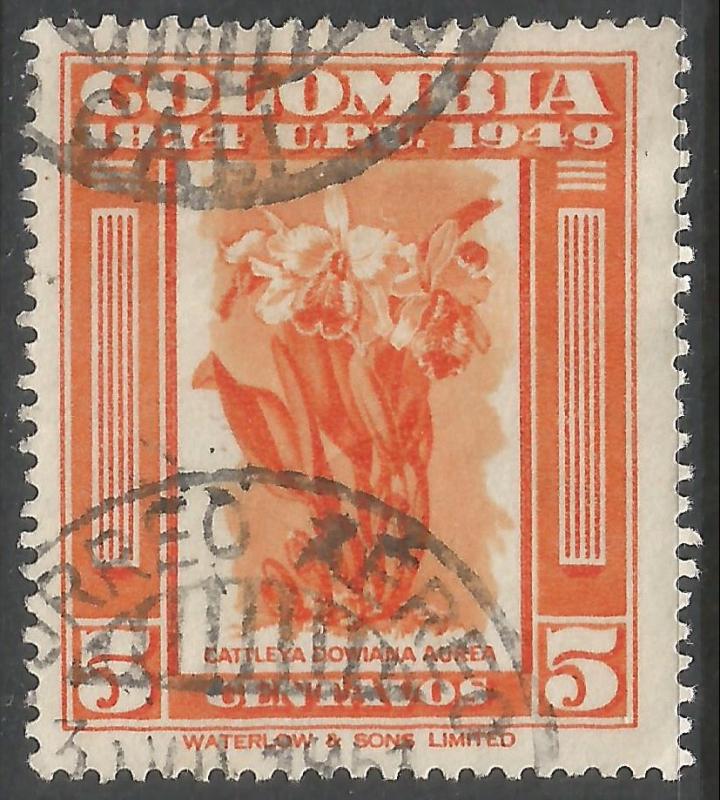 COLOMBIA 584 VFU ORCHIDS Z6724-2